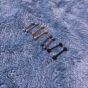 16g Stainless Steel Barbell Rings